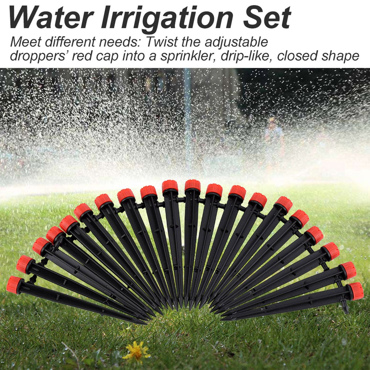 25 Meter Water Irrigation Set Ground Insertion Dropper Watering Auto System Tool Flowers Plants