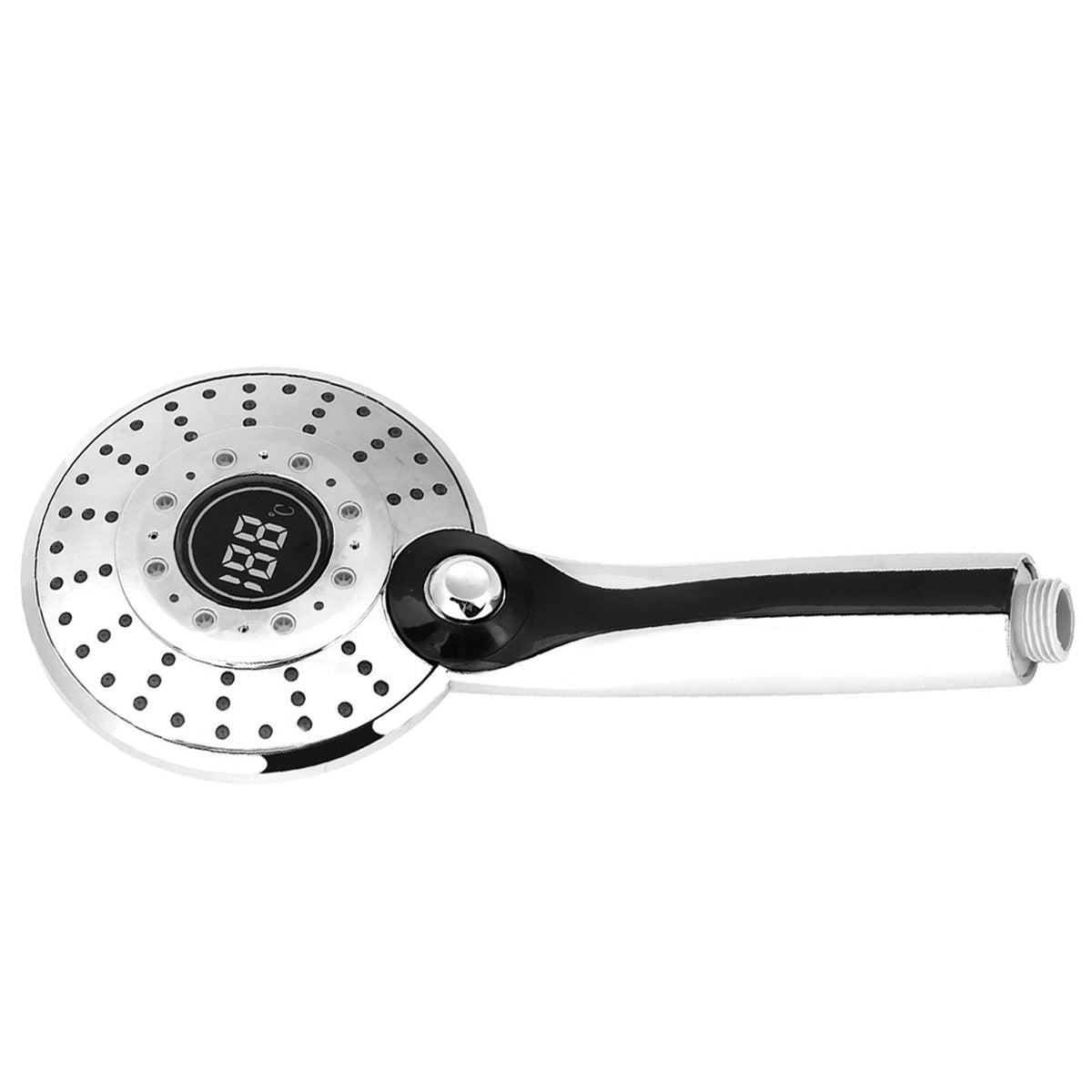 Digital Display Handheld Shower Head with 3-color Temperature Control LED Light 3 Spraying Mode