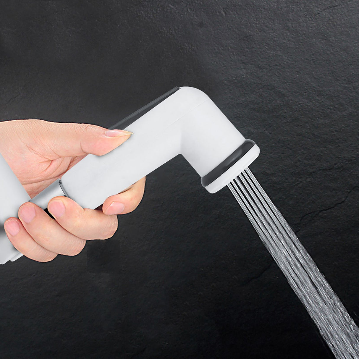 Portable ABS Plastic Hand Held Bidet Sprayer Bathroom Shower Spray Head Set with Hose Holder