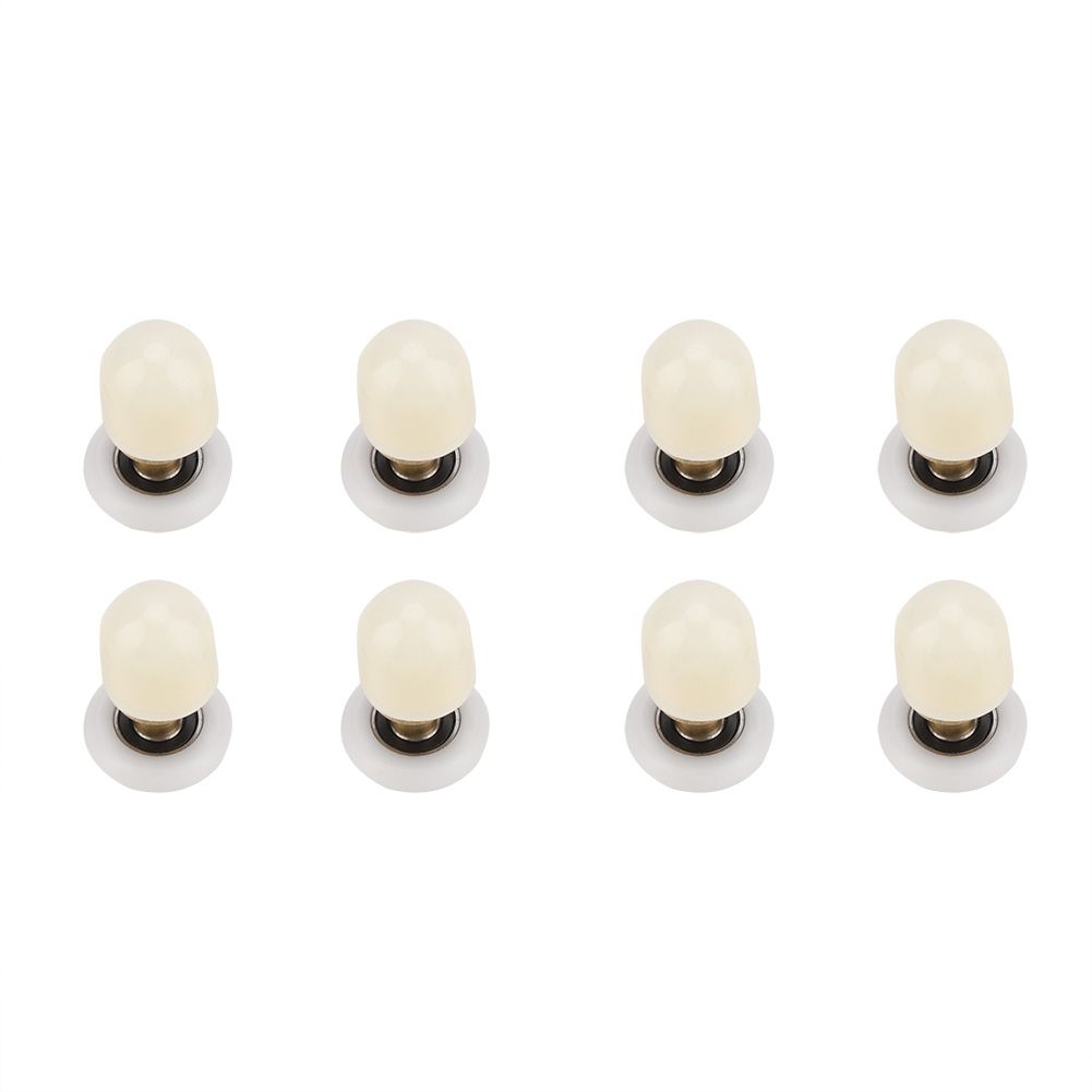 8pcs Brass ABS Sliding Glass Shower Door Rollers Runners Pulleys Bathroom Doors Hardware (23mm)