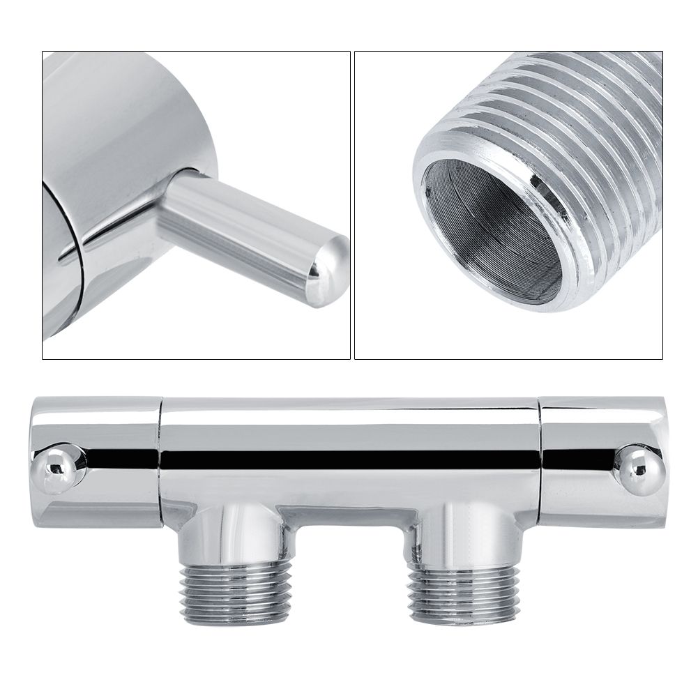 Brass Two Way Valve Faucet Outlet Water Distribution Polishing for Toilet Washing Machine