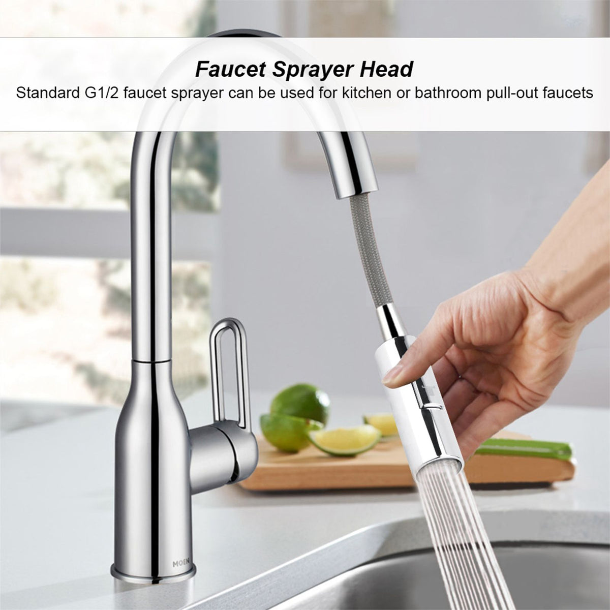 Kitchen Bathroom Pull Out Faucet Sprayer Shower Water Tap Spray Head Replacement Part