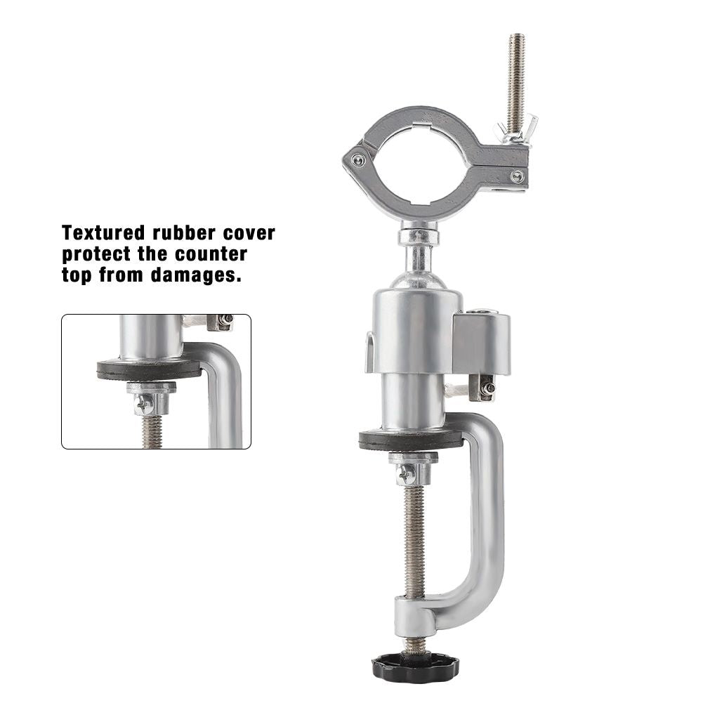 Aluminum Alloy Clamp on Bench Vise Electric Drill Holder Stand Rack Grinder Bracket Accessory