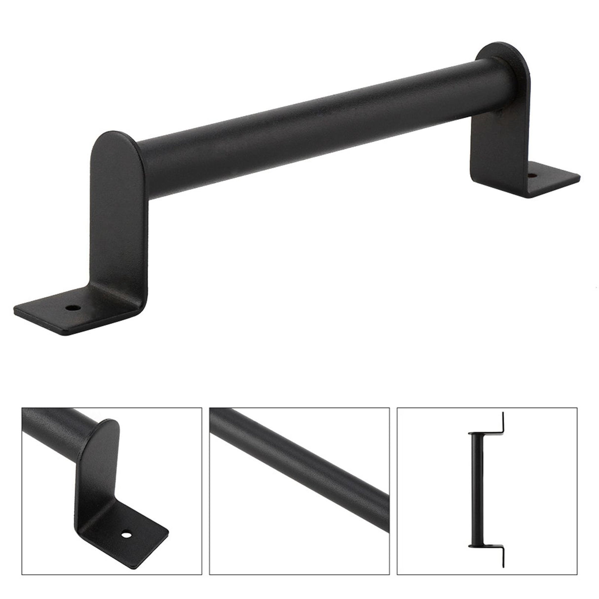 Black Heavy Duty Carbon Steel Pull Handle for Sliding Barn Door Closet Wooden Gate Hardware