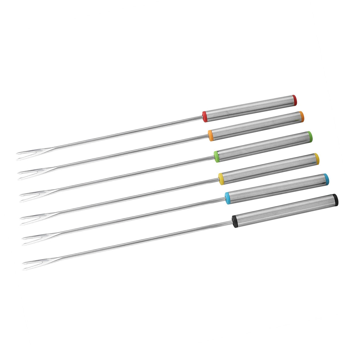 6pcs/Set Stainless Steel Chocolate Cheese Dessert Fondue Pot Forks Kitchen Tool Tableware
