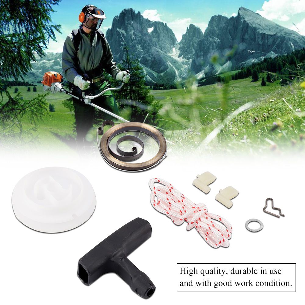 Pull Lawnmower Part Replacement Kit Starter Handle Pulley Rope Springs for 029 039 MS290 MS390