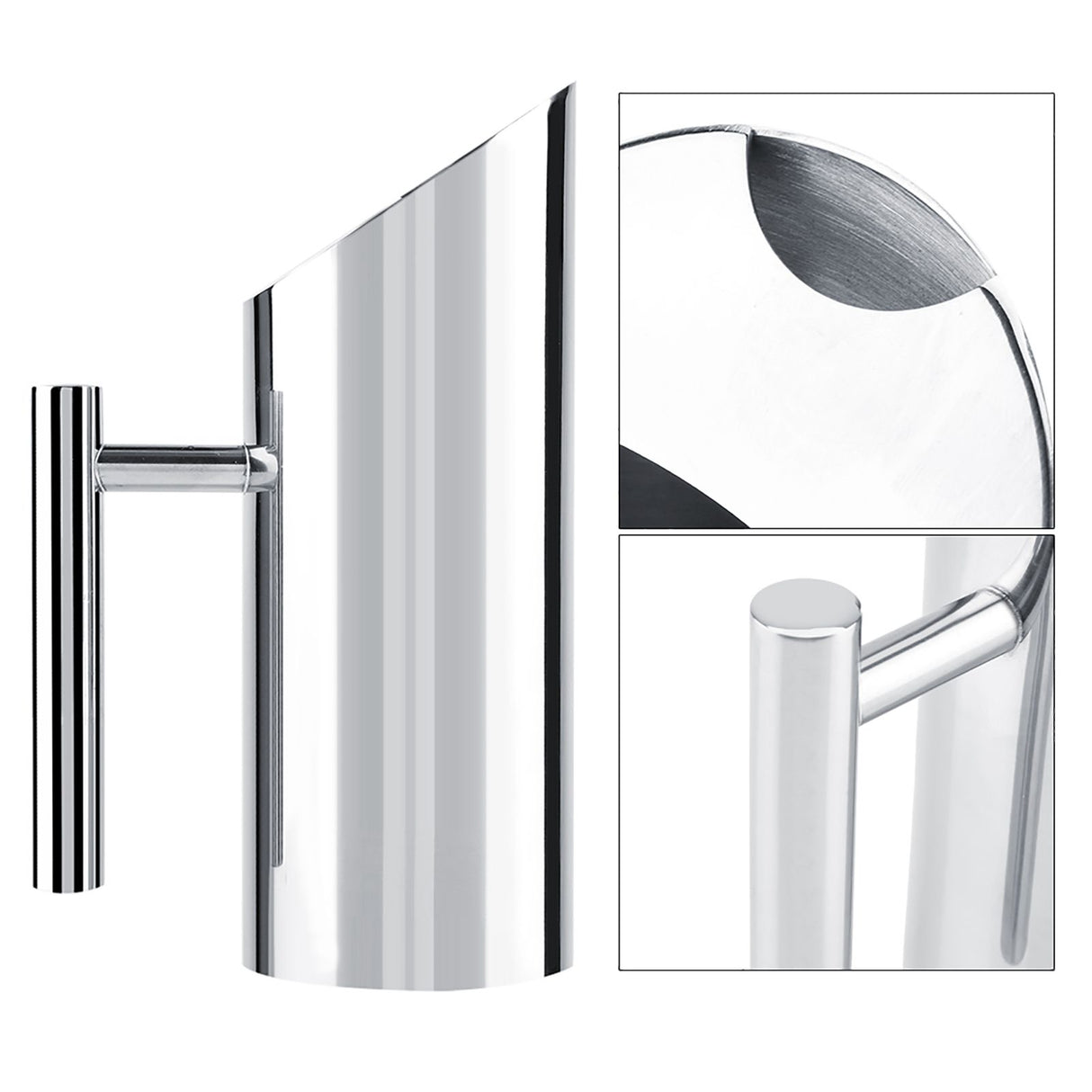 Stainless Steel Water Jug with Ice Guard Cold Drinking Pitcher Home Hotel Serving Tool (1.5L)
