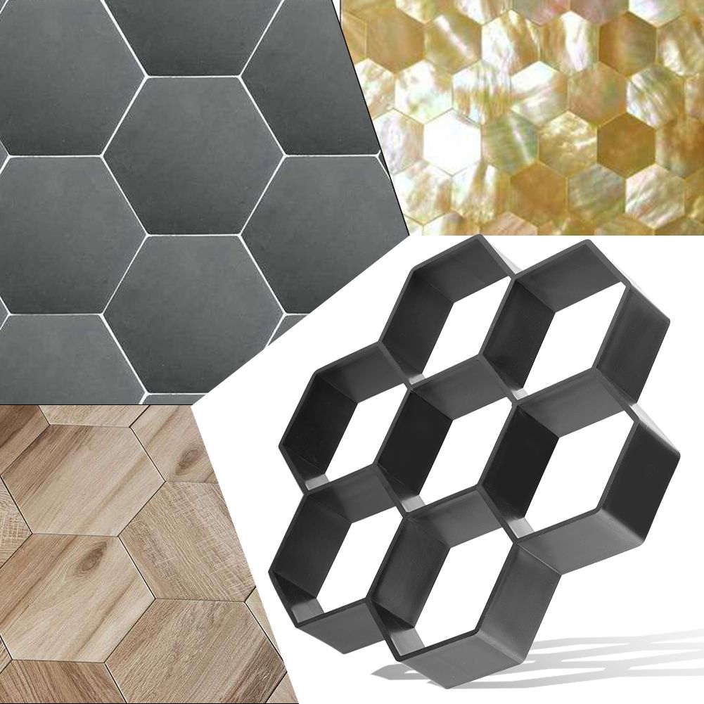 1Pc DIY Garden Path Maker Mold Concrete Stepping Stone Cement Paving Mould Brick