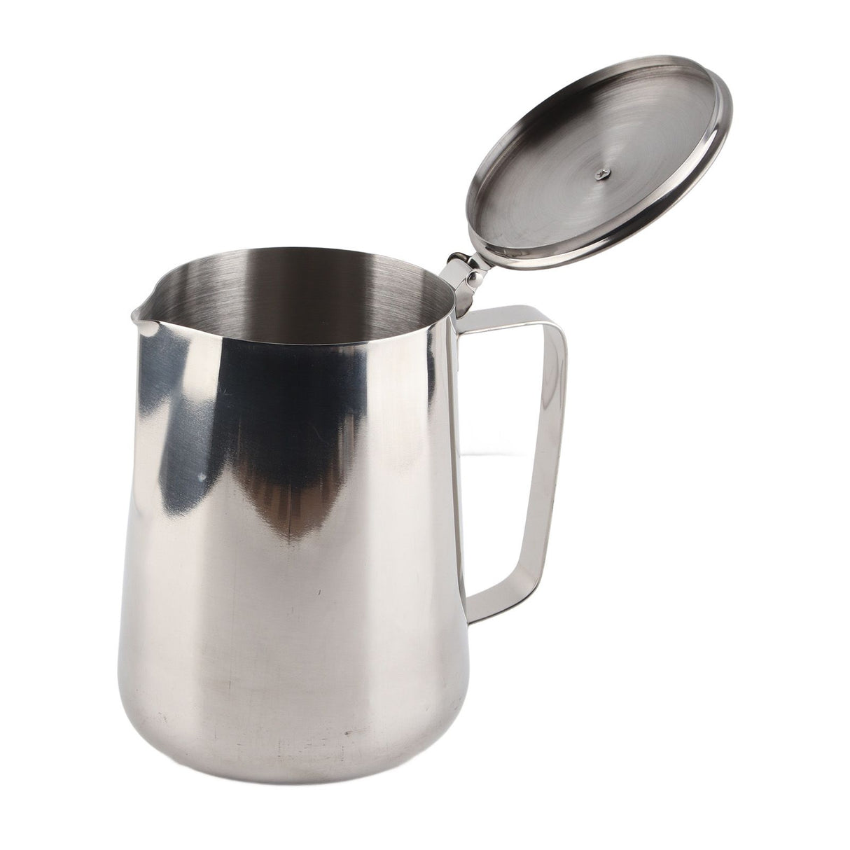 Stainless Steel Coffee Cup Mug Milk Frothing Pitcher Jug with Lid for Latte Coffee Art(2000ml)