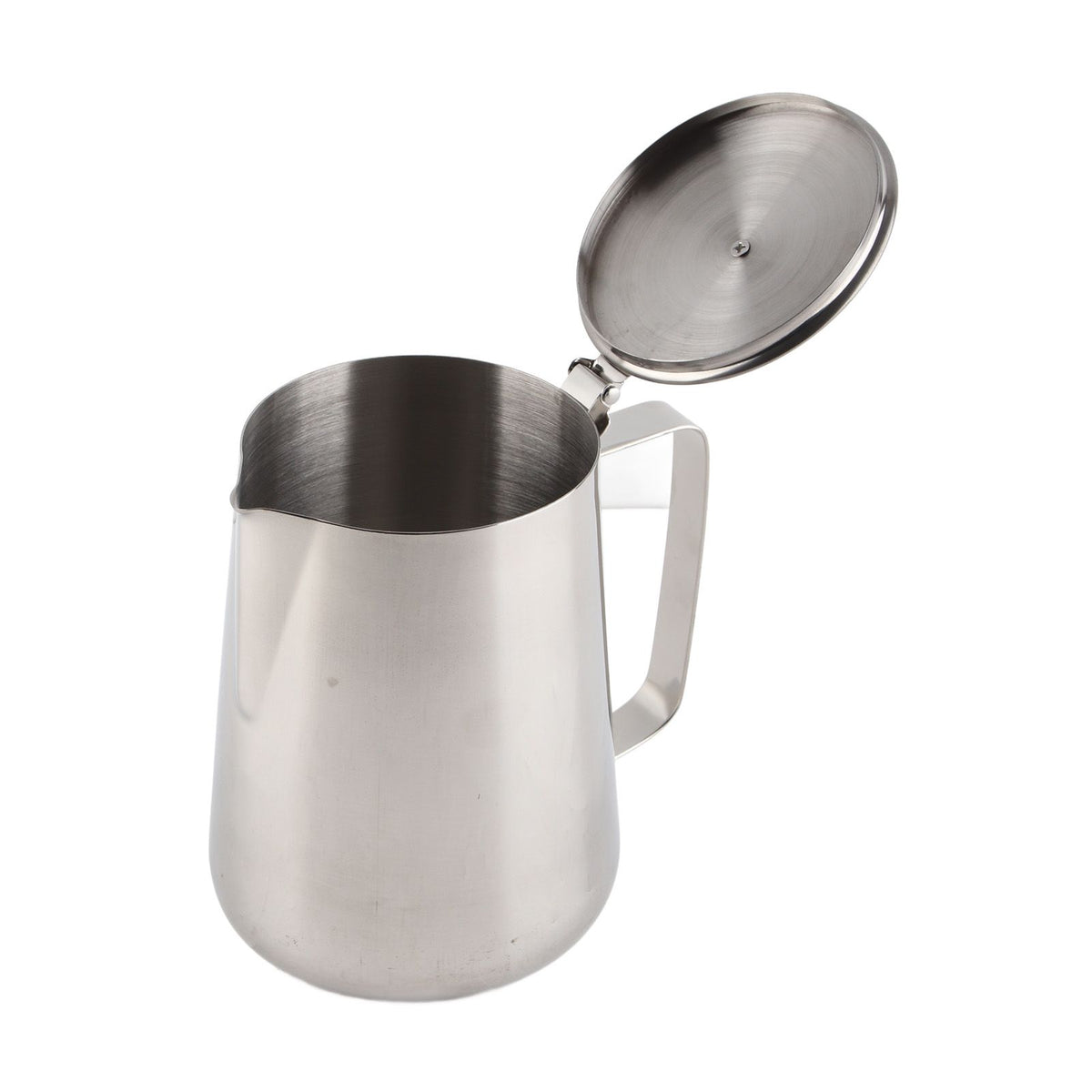 Stainless Steel Coffee Cup Mug Milk Frothing Pitcher Jug with Lid for Latte Coffee Art(2000ml)