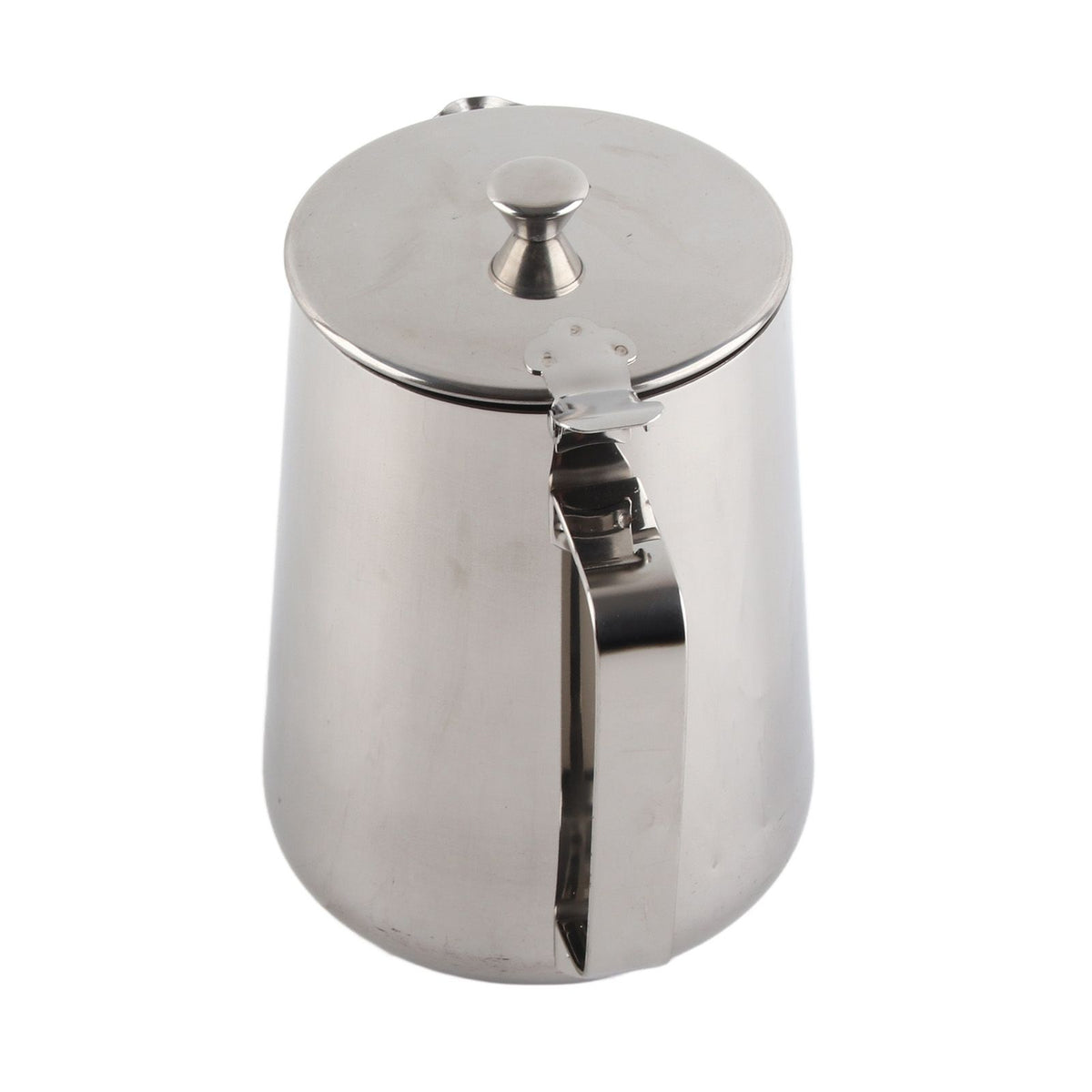 Stainless Steel Coffee Cup Mug Milk Frothing Pitcher Jug with Lid for Latte Coffee Art(2000ml)