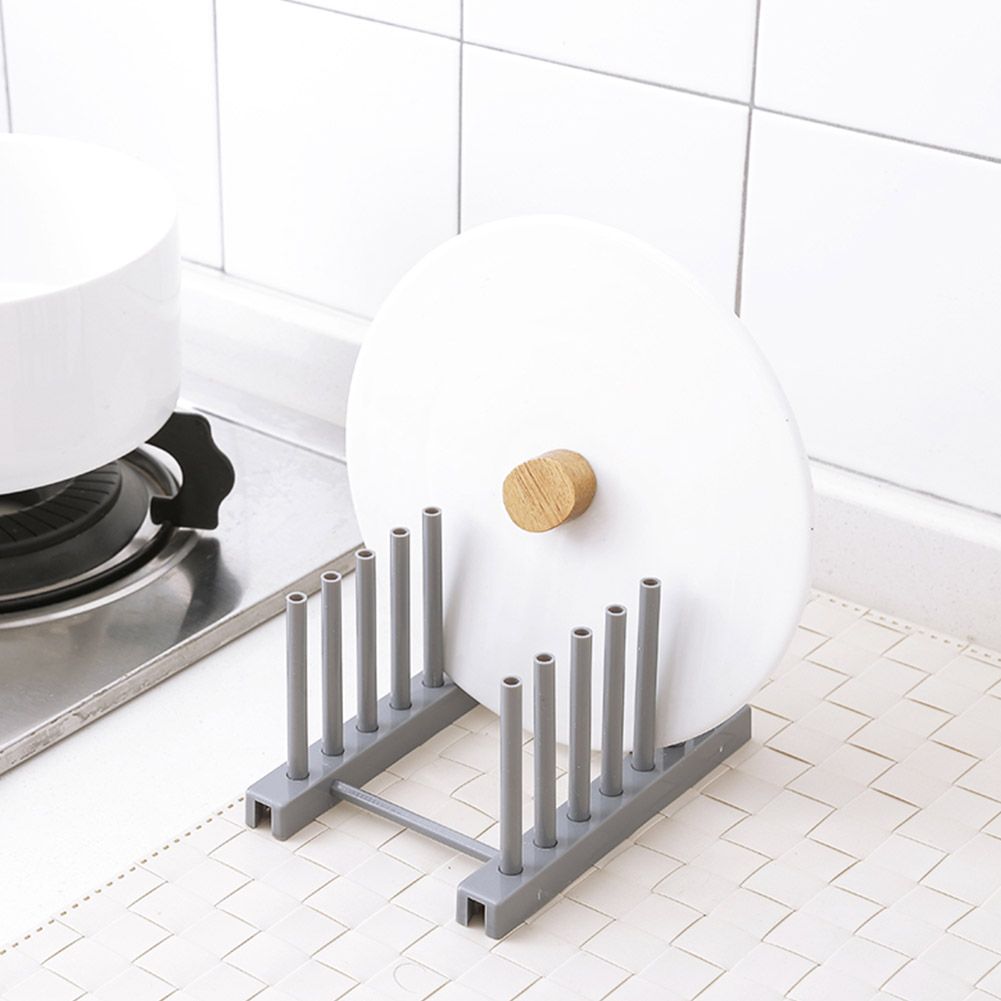 1Pc Removable Dish Plate Drying Rack Draining Board Stand Holder for Kitchen Supplies(Grey)