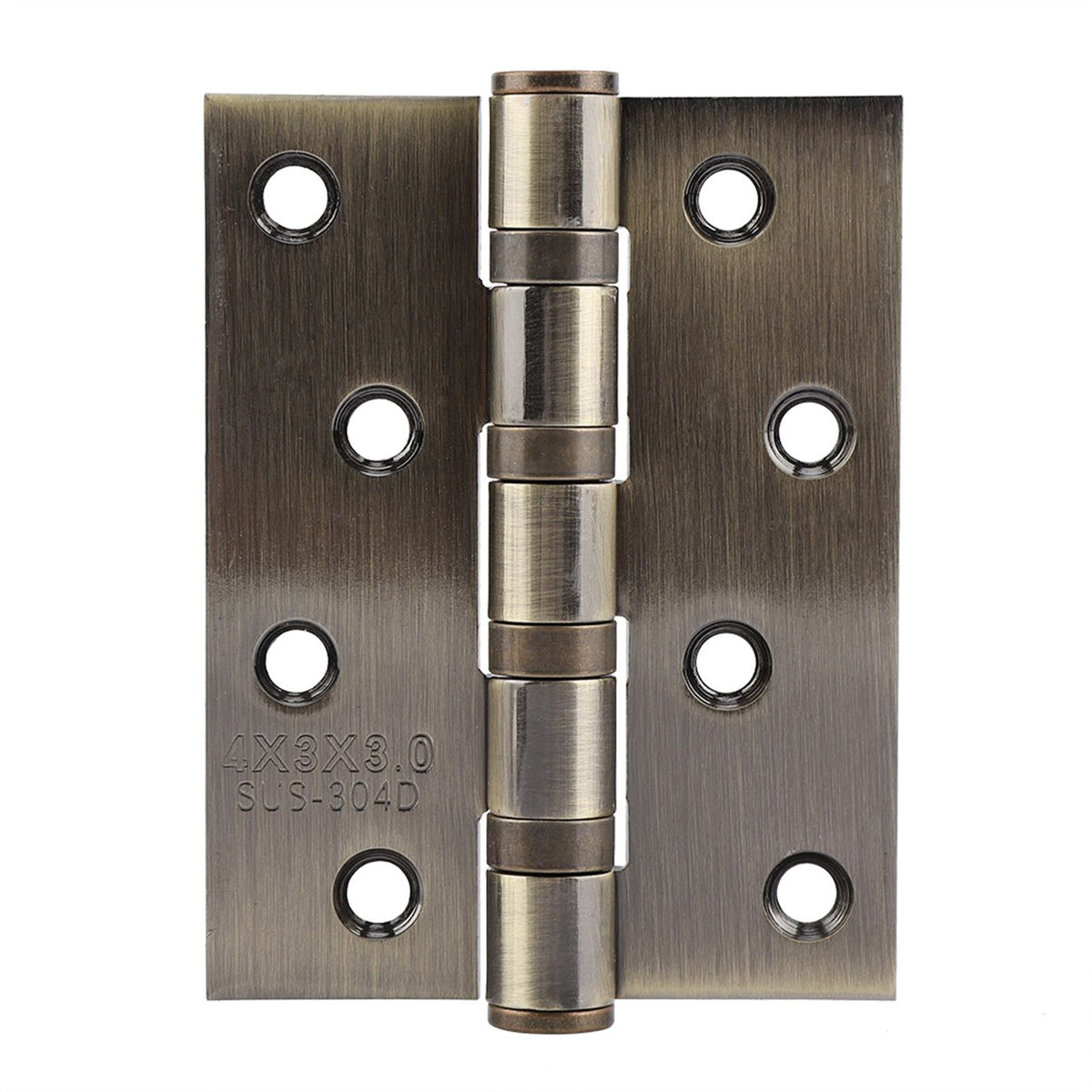 4in 3mm Stainless Steel Door Hinge Loose Pin Muffler Buffer Hinges Mute Bearing(Plating Yellow)
