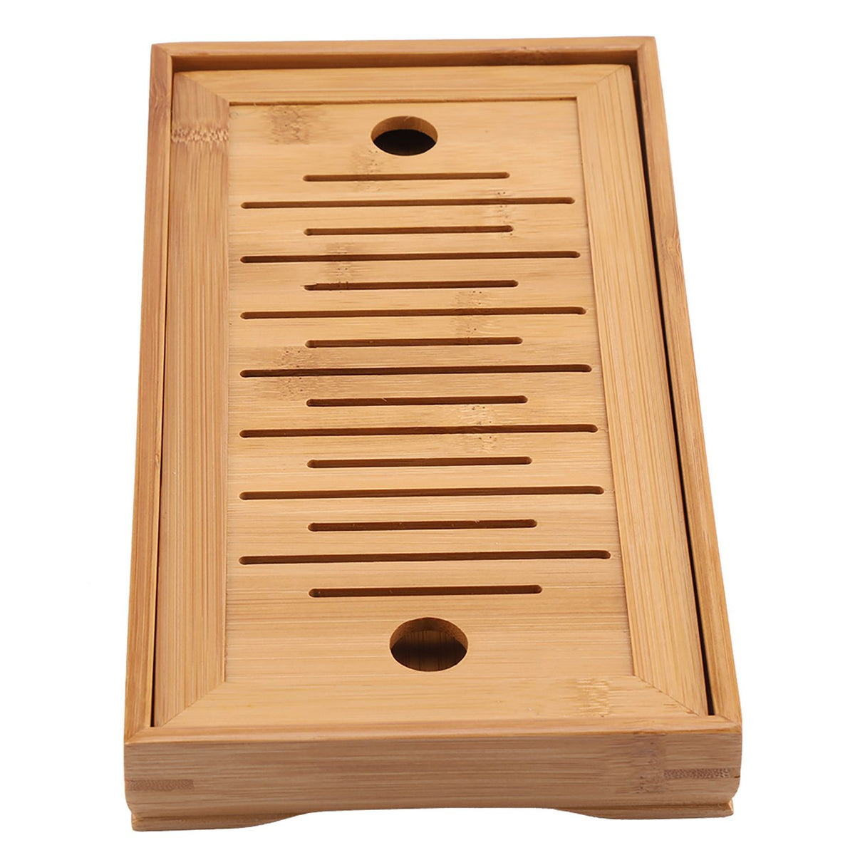 1Pc Bamboo Mini Tea Serving Tray Chinese Gongfu Tea Plate for Home Office Table