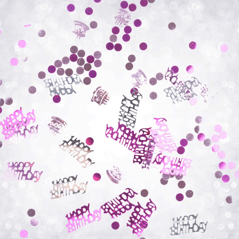 Birthday Round Sequins Aniversary Celebration Decorative Scatters Confetti Decoration