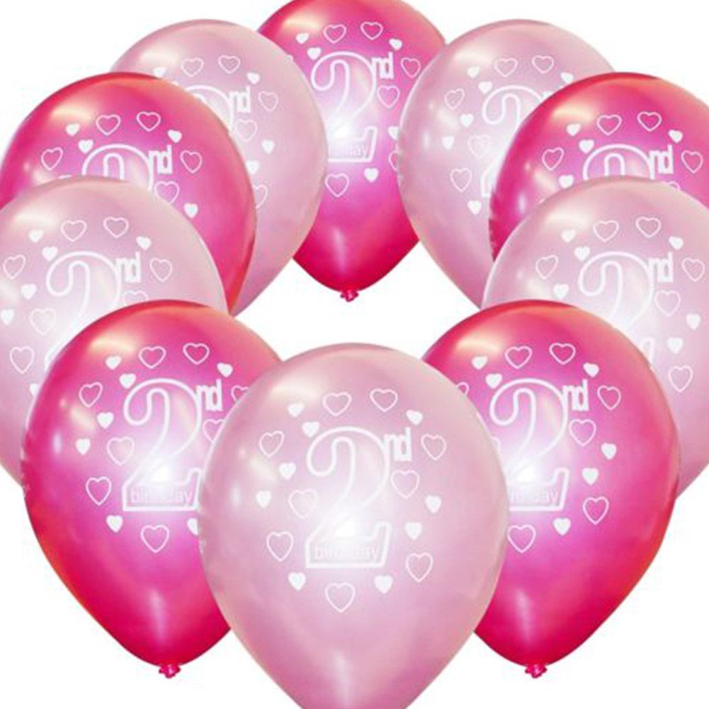 10Pcs Latex Balloon Birthday Party Baby Shower Decoration Accessaries Pink