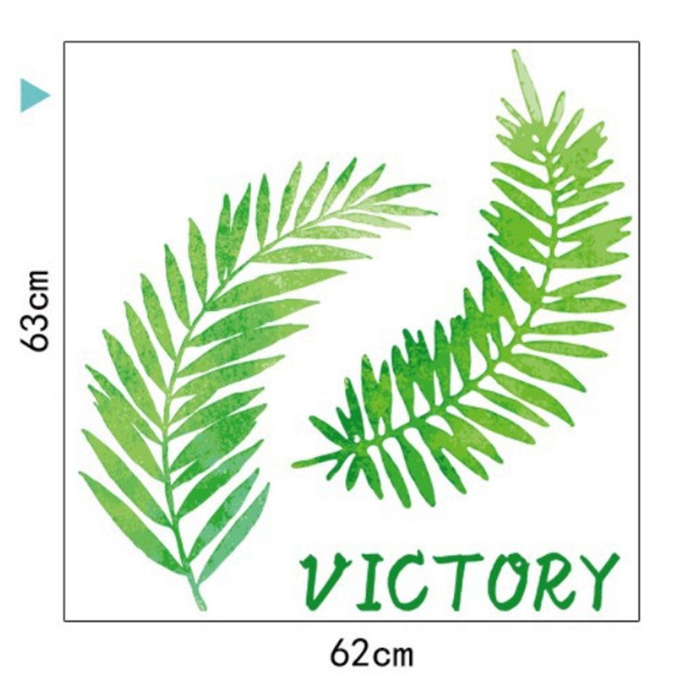 Modern Fresh Style Nordic Leaves Pattern Decoration Wall Sticker for Bedroom Living Room