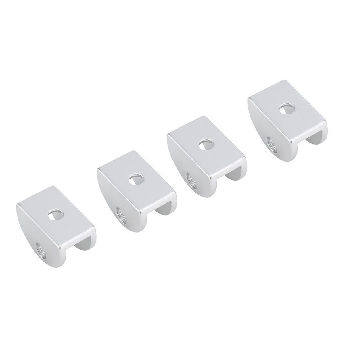 4Pcs Space Aluminum Glass Clamp Holder Window Fixing Clip Arc Bracket for Thickness 5-8mm S