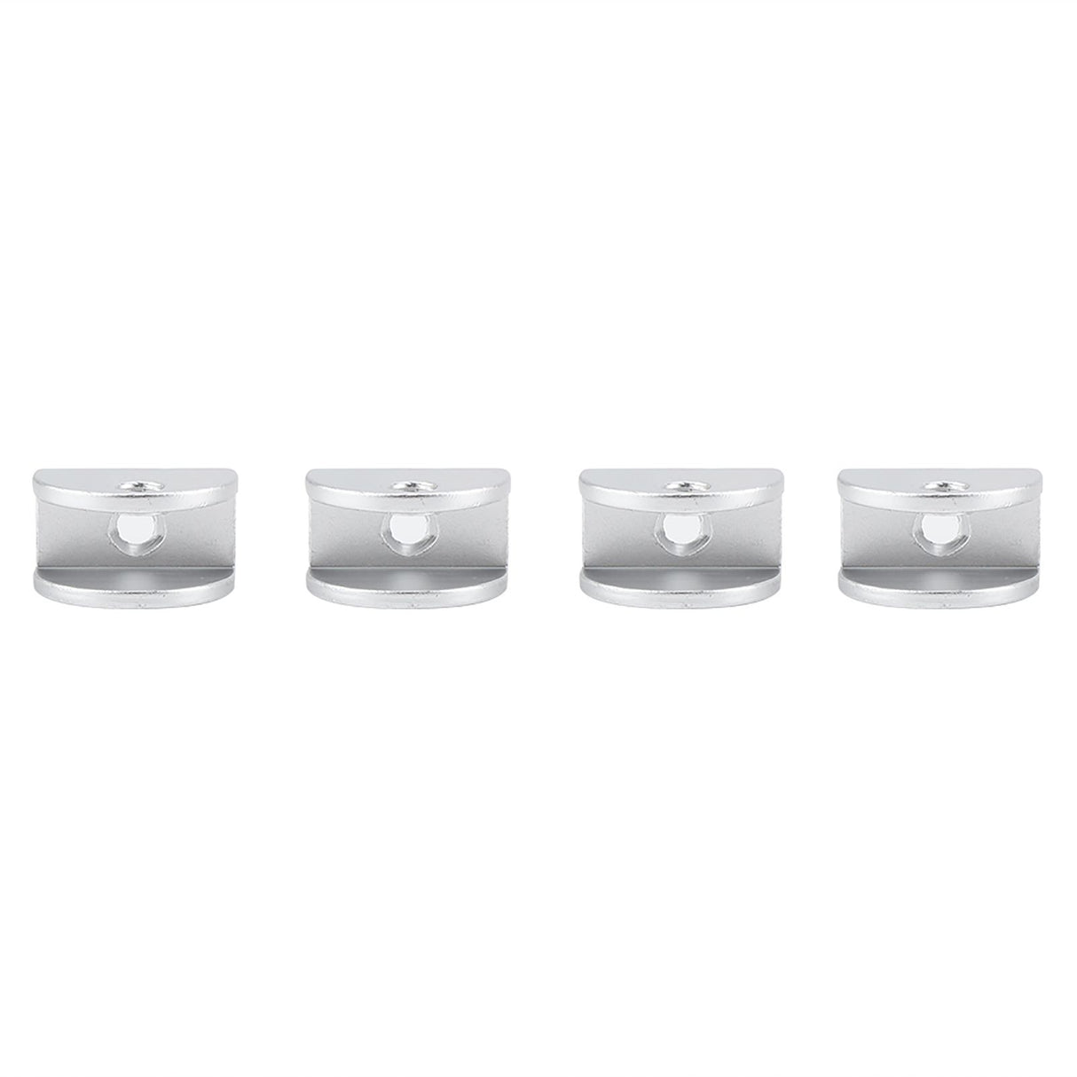 4Pcs Space Aluminum Glass Clamp Holder Window Fixing Clip Arc Bracket for Thickness 5-8mm S