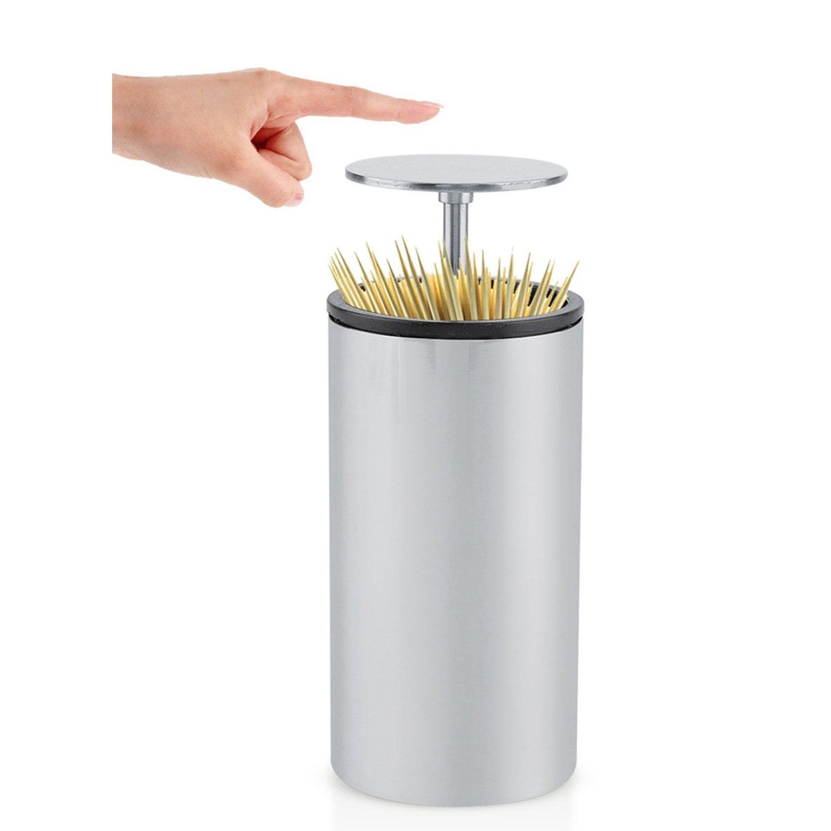 Automatic Stainless Steel Toothpick Dispenser Box Holder Container