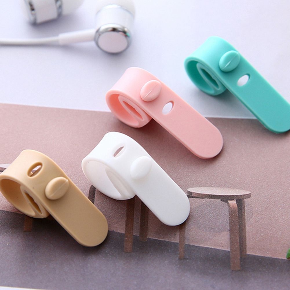 4Pcs Silicone Earphone Winder Wrap Cable Cord Wire Holder Organizer