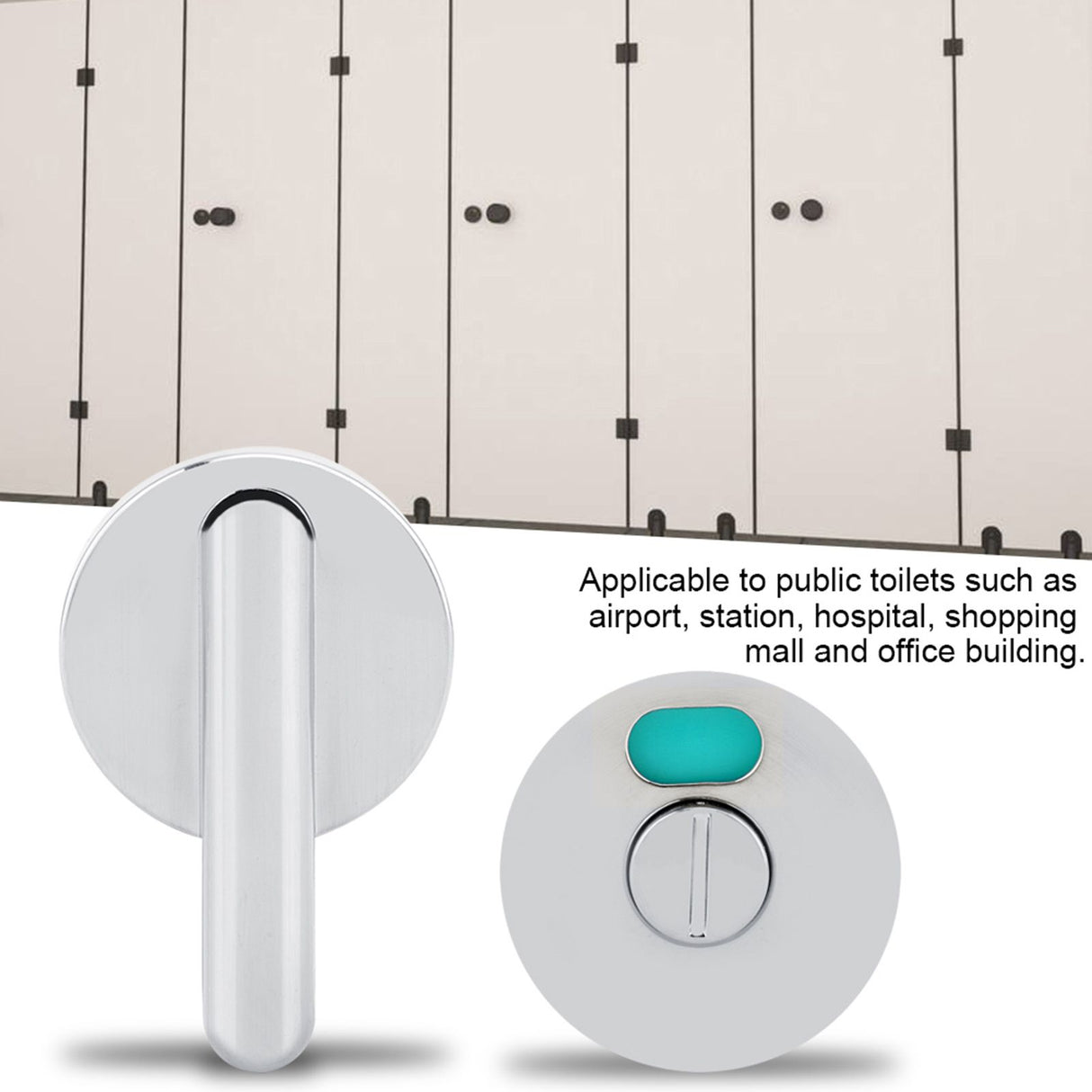 Door Lock Bolt Vacant Engaged Privacy Indicator for Toilet Restroom Bathroom Use