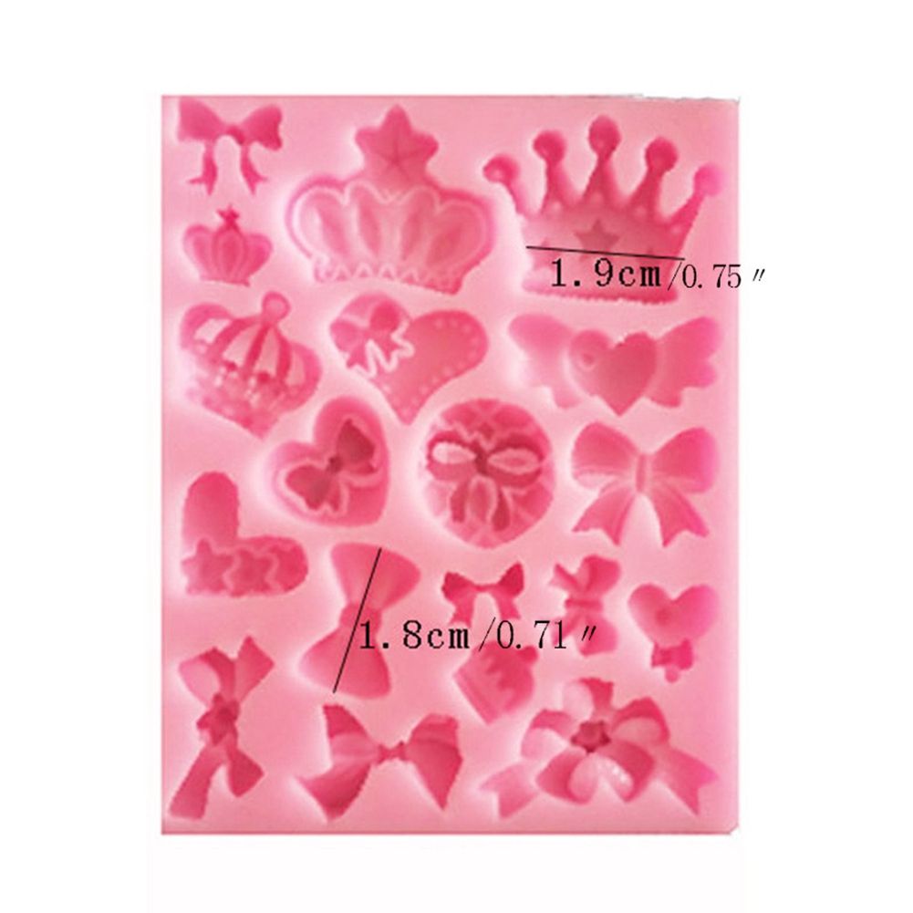 Crown Bowknot Soap Mould Fondant Cake Decoration Mold Silicone DIY Baking Tool