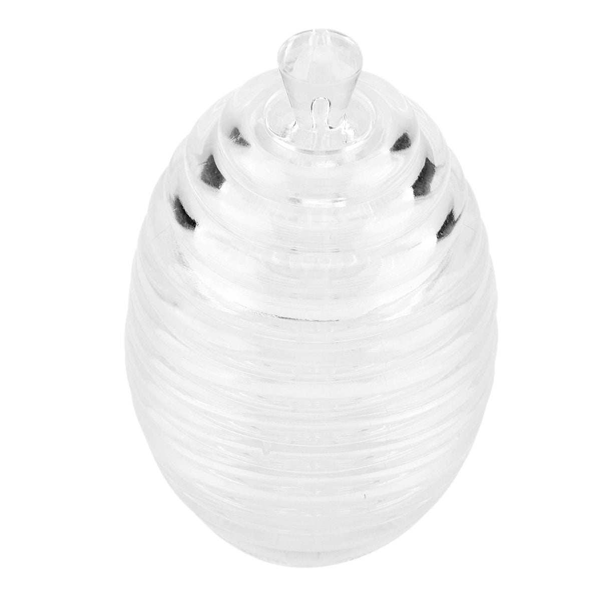 265ml Transparent Beehive shaped Honey Jar with Dripper Stick for Storing and Dispensing Honey
