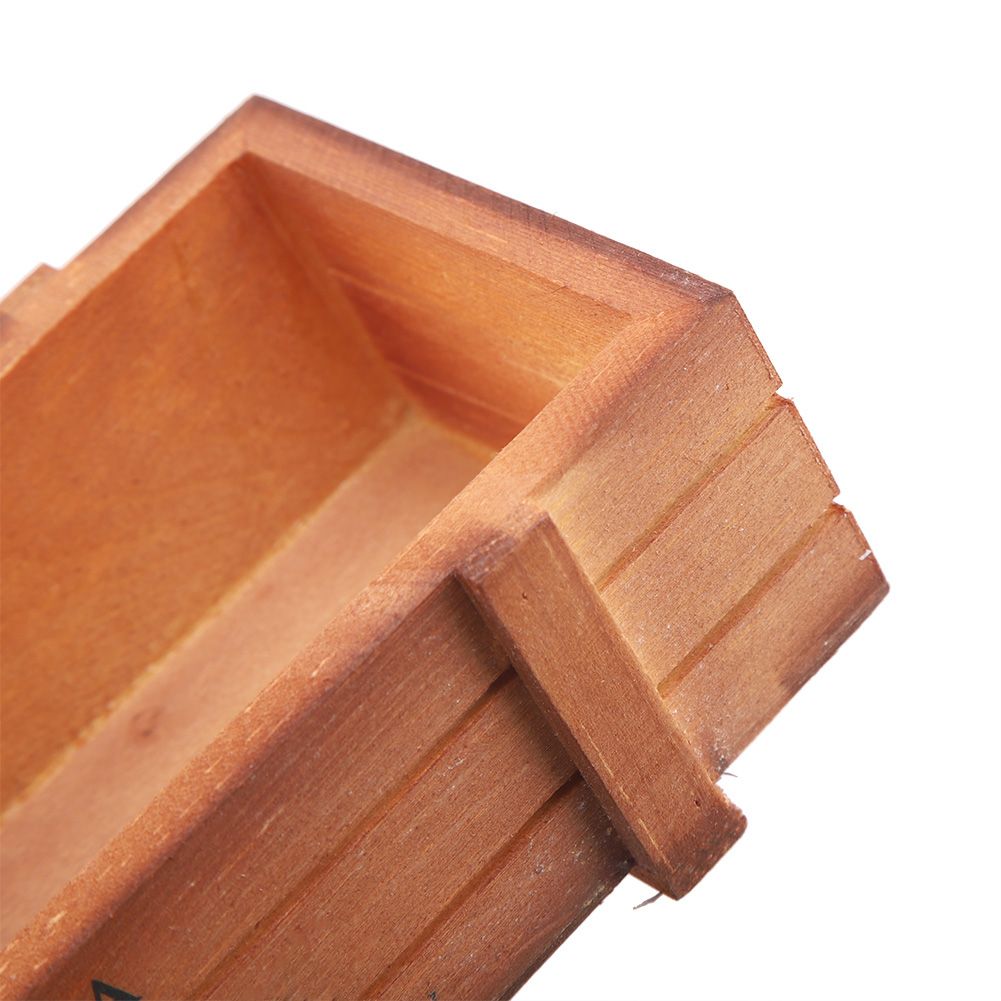 Vintage Wood Flower Planter Succulent Pot Rectangle Box for Home Desktop Storage Tray