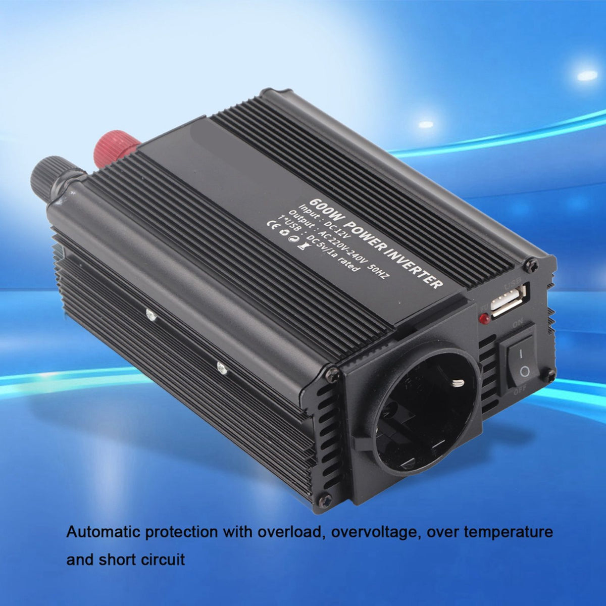 Correction Sine Wave Inverter 12 V Converter 220V 600W Power Converter with Solar Panel