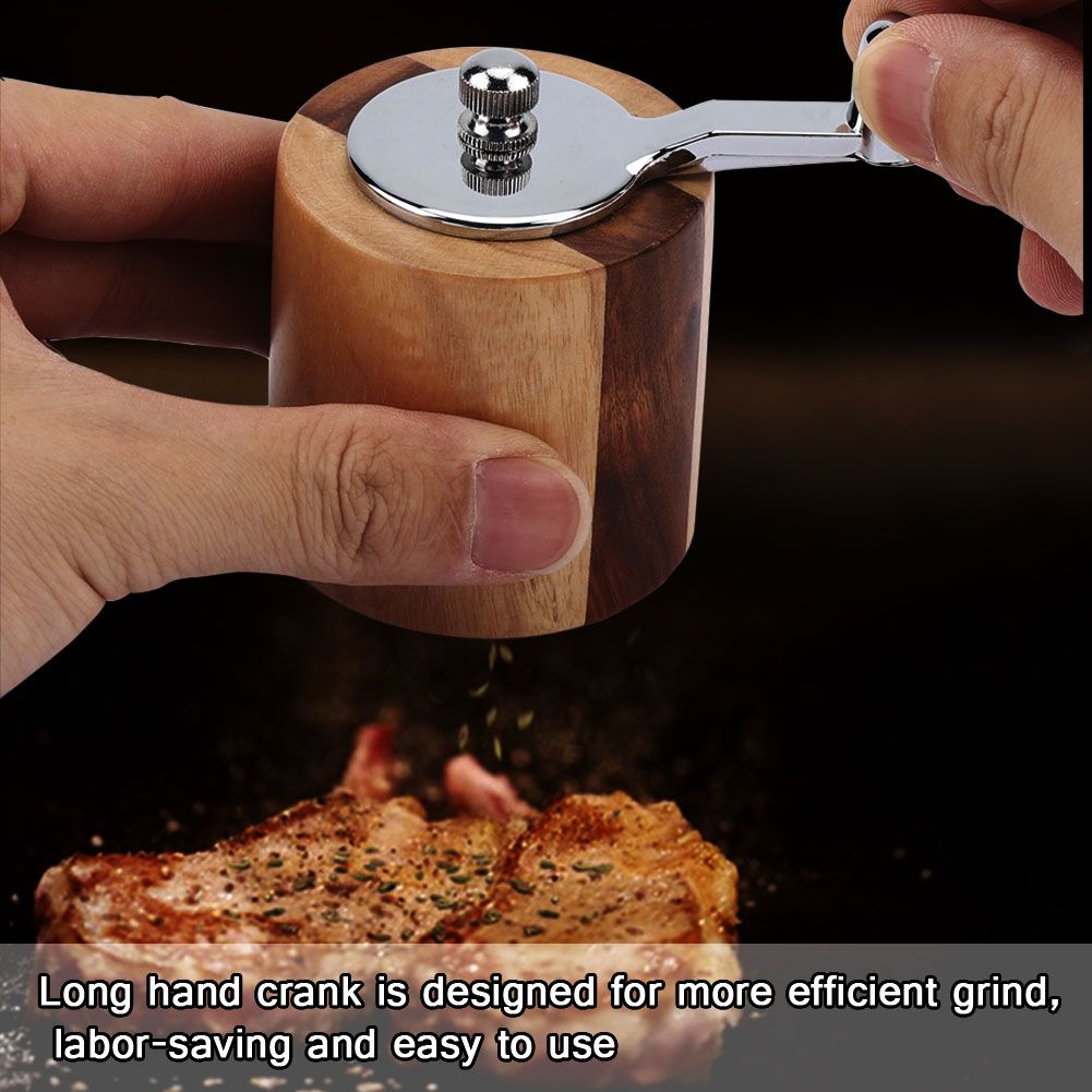 Manual Pepper Grinder Sea Salt Herbs Spices Mill Grinding Tool with Long Crank