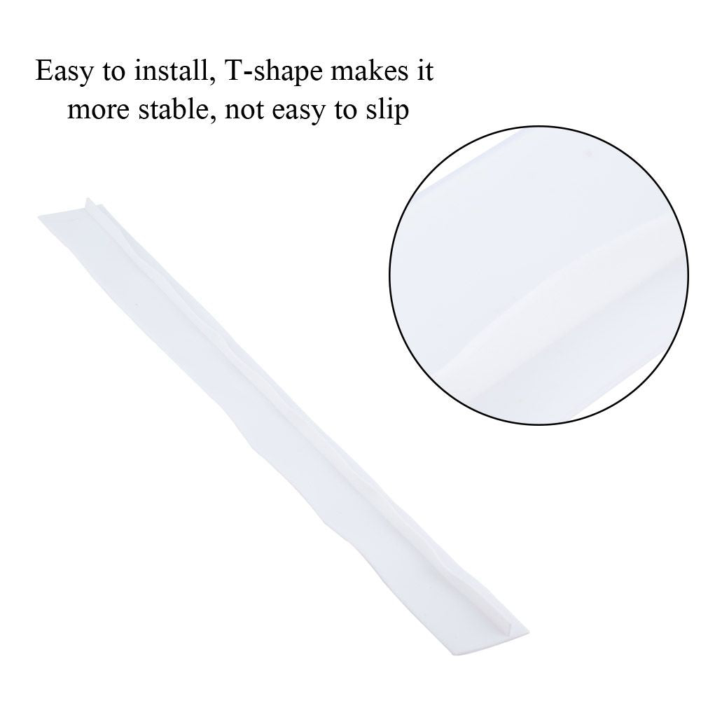 1pc Silicone Gap Strip Oil Resistant Stove Kitchen Counter Cap Filler Sealing Cover White