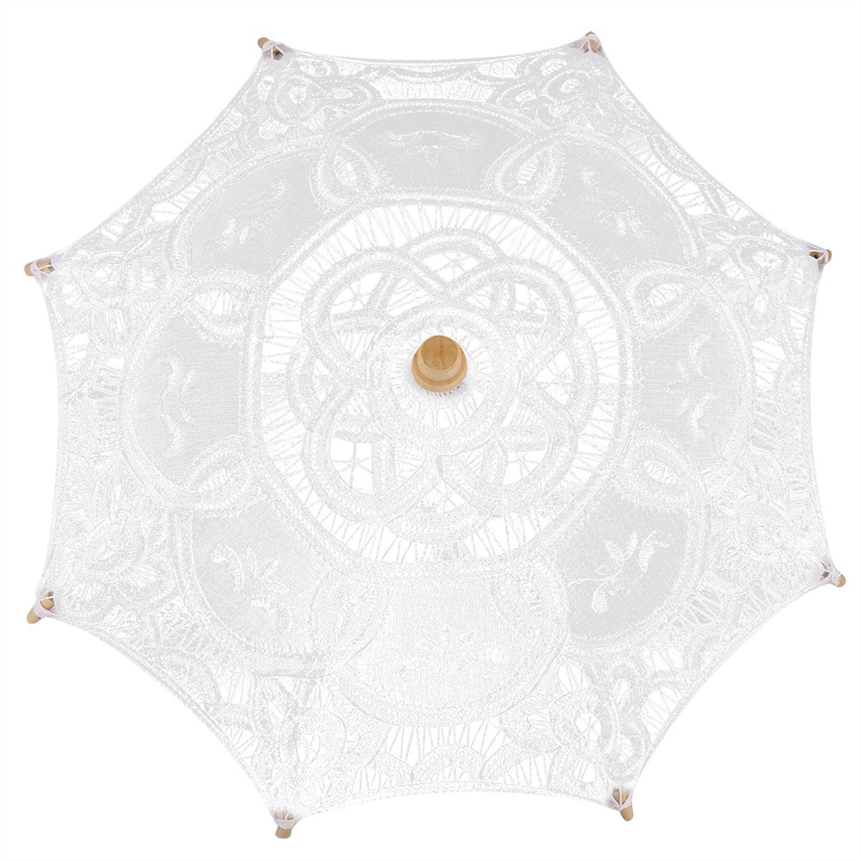 Lace Umbrella Fan Parasol for Lady Women Party Decor Dancing Photography Prop