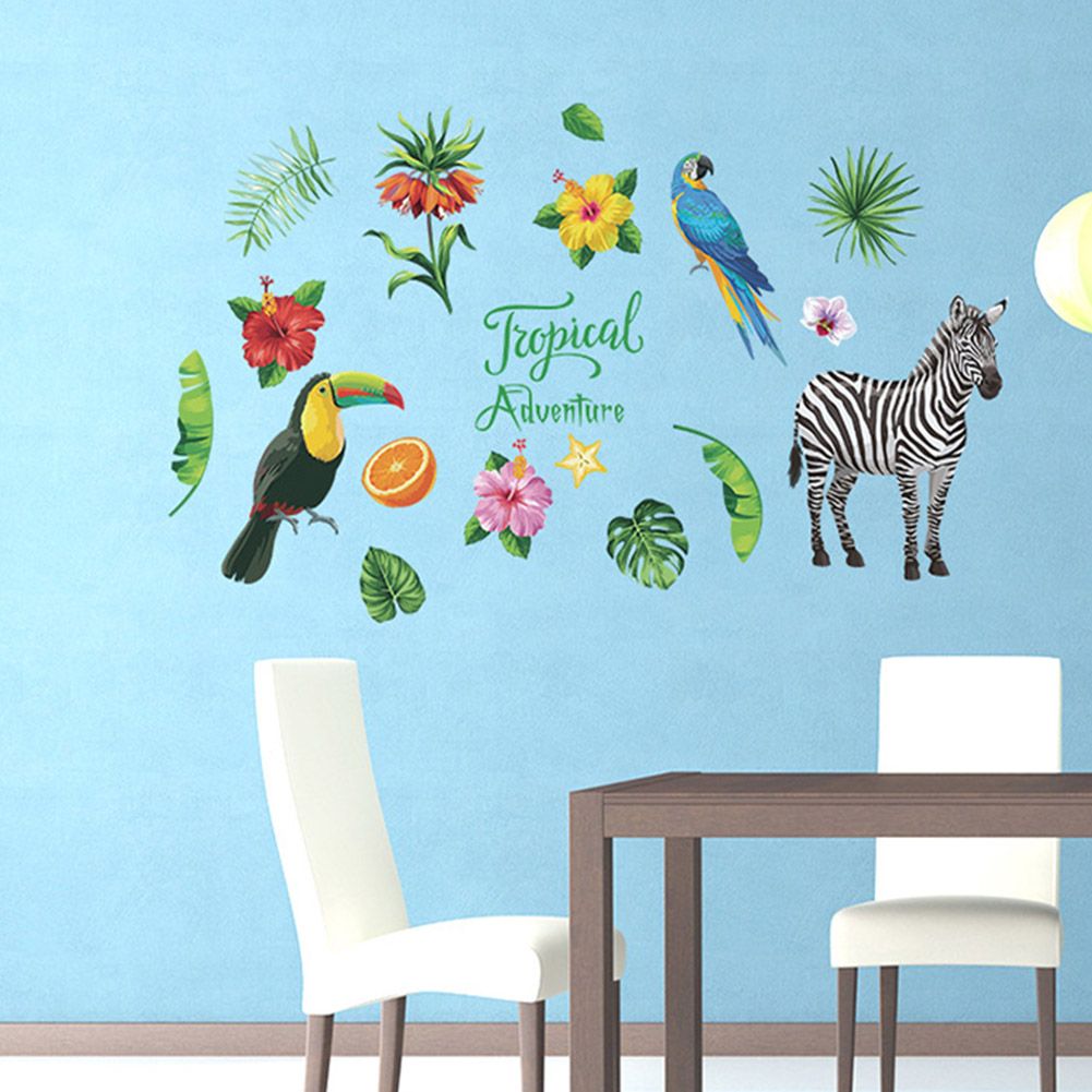 Tropical Rain Forest Wall Floor Stickers for Home Bedroom Backdrop Business Decoration SK7169