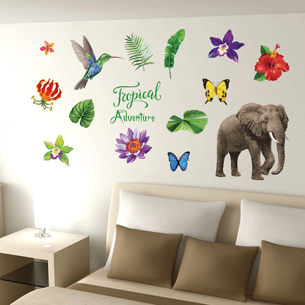 Tropical Rain Forest Wall Floor Stickers for Home Bedroom Backdrop Business Decoration SK7171