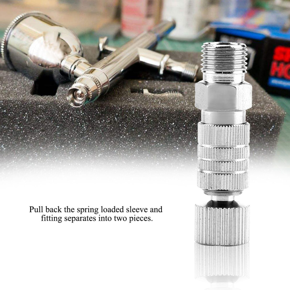 Disconnect Release Coupling Adapter Airbrush Air Hose Quick Connecter Set 1/8'' Fittings Part