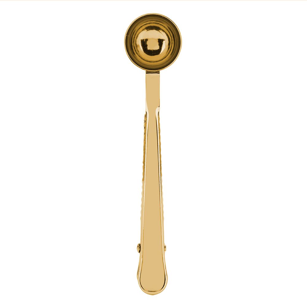 2 in 1 Multifunctional Coffee Spoon Stainless Steel Scoop with Sealing Clamp Clip