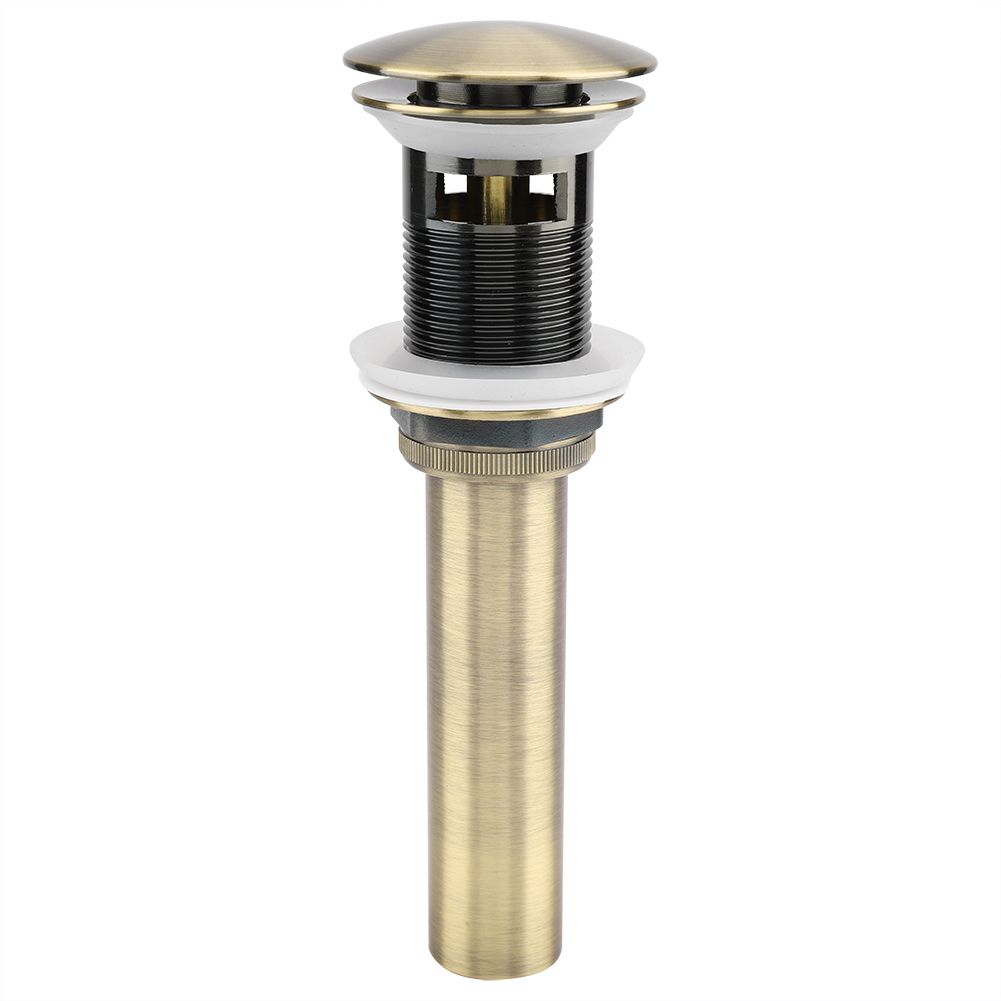 G1 1/4" Brass Bathroom Basin Sink Pop Up Drain Assembly with Over flow (Green Bronze)