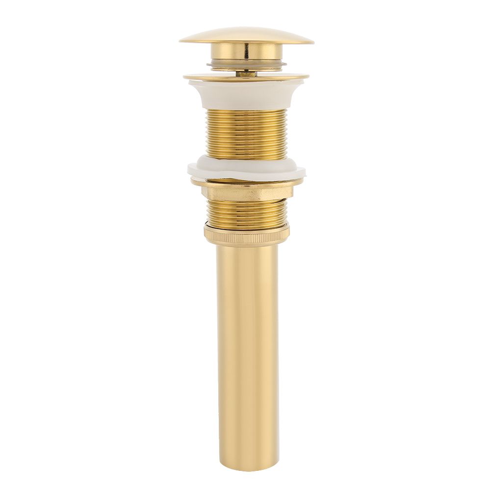 G1 1/4" Brass Bathroom Basin Sink Pop Up Drain Assembly NOn Overflow (Titanium Chrome Plating)