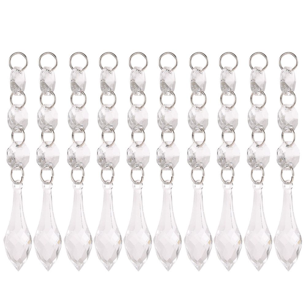 DIY Transparent Acrylic Ball Bead Hanging Pendant Decoration Ornament Accessory (H)