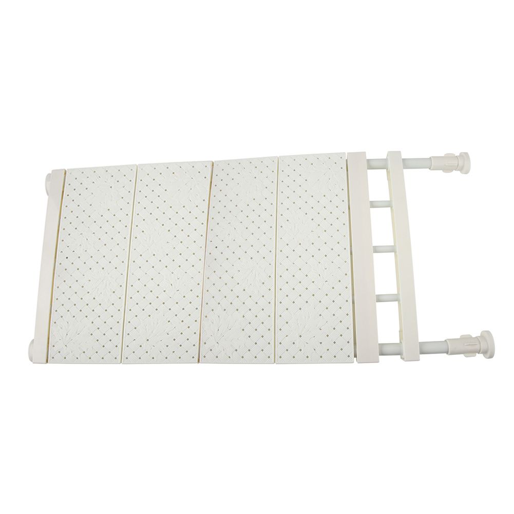 Upgraded Adjustable Storage Rack Space Saving Compartment Collecting Shelf White 53-90cm