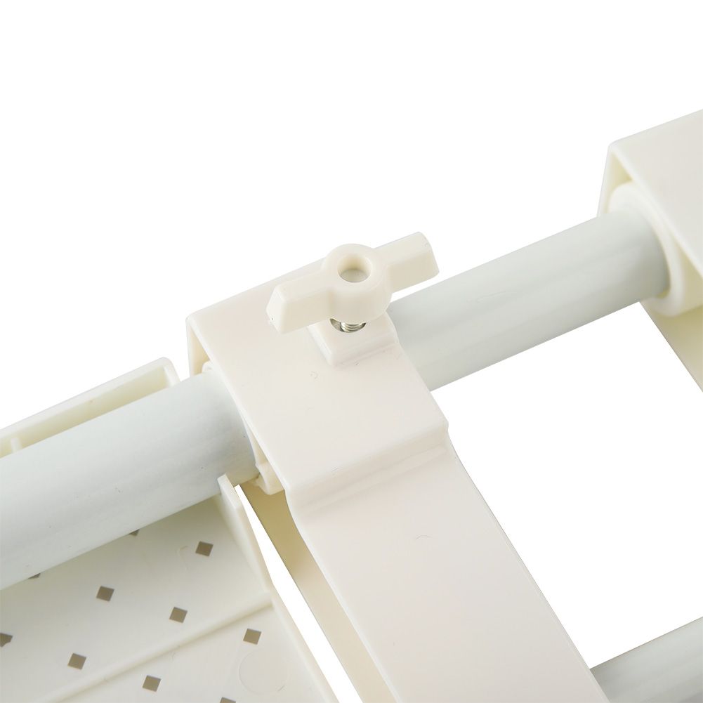 Upgraded Adjustable Storage Rack Space Saving Compartment Collecting Shelf White 53-90cm