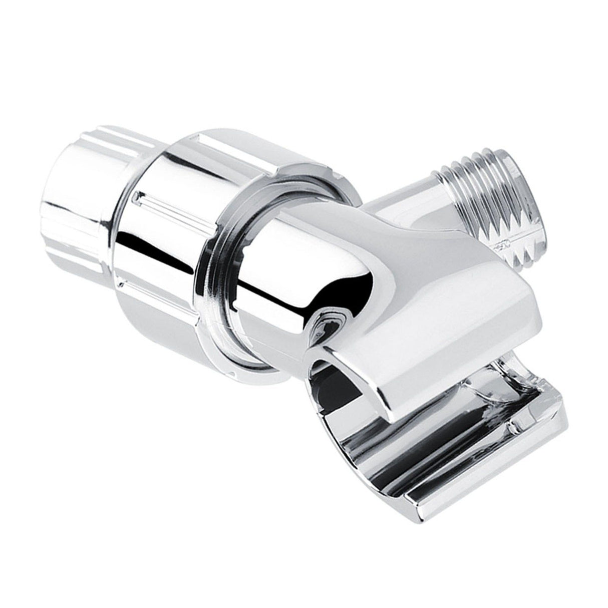 Chrome Plating 3-Way Shower Head Diverter Shower Arm Mounted Bracket Bathroom Accessories