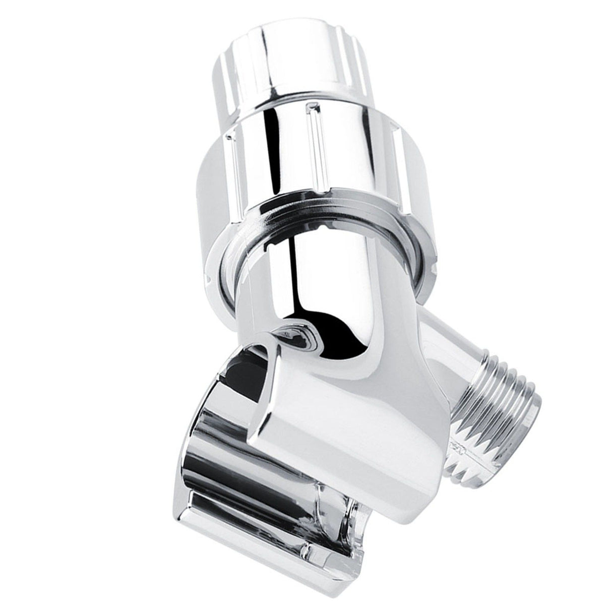 Chrome Plating 3-Way Shower Head Diverter Shower Arm Mounted Bracket Bathroom Accessories