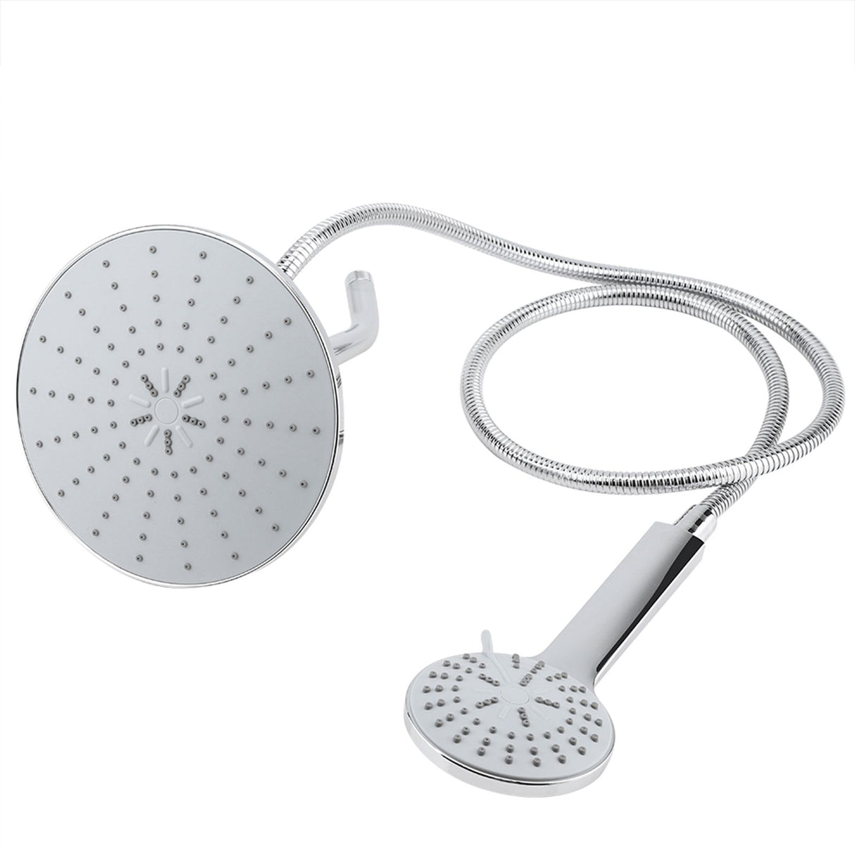 Chrome Plate High Pressure 3 Way Multi Setting Rainfall Style Dual Handheld Shower Head Combo