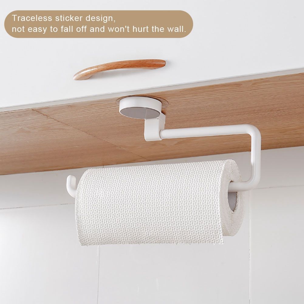 Adhesive Paper Towel Holder Bathroom Kitchen Roll Rack Storage Holder Roll Paper Rack