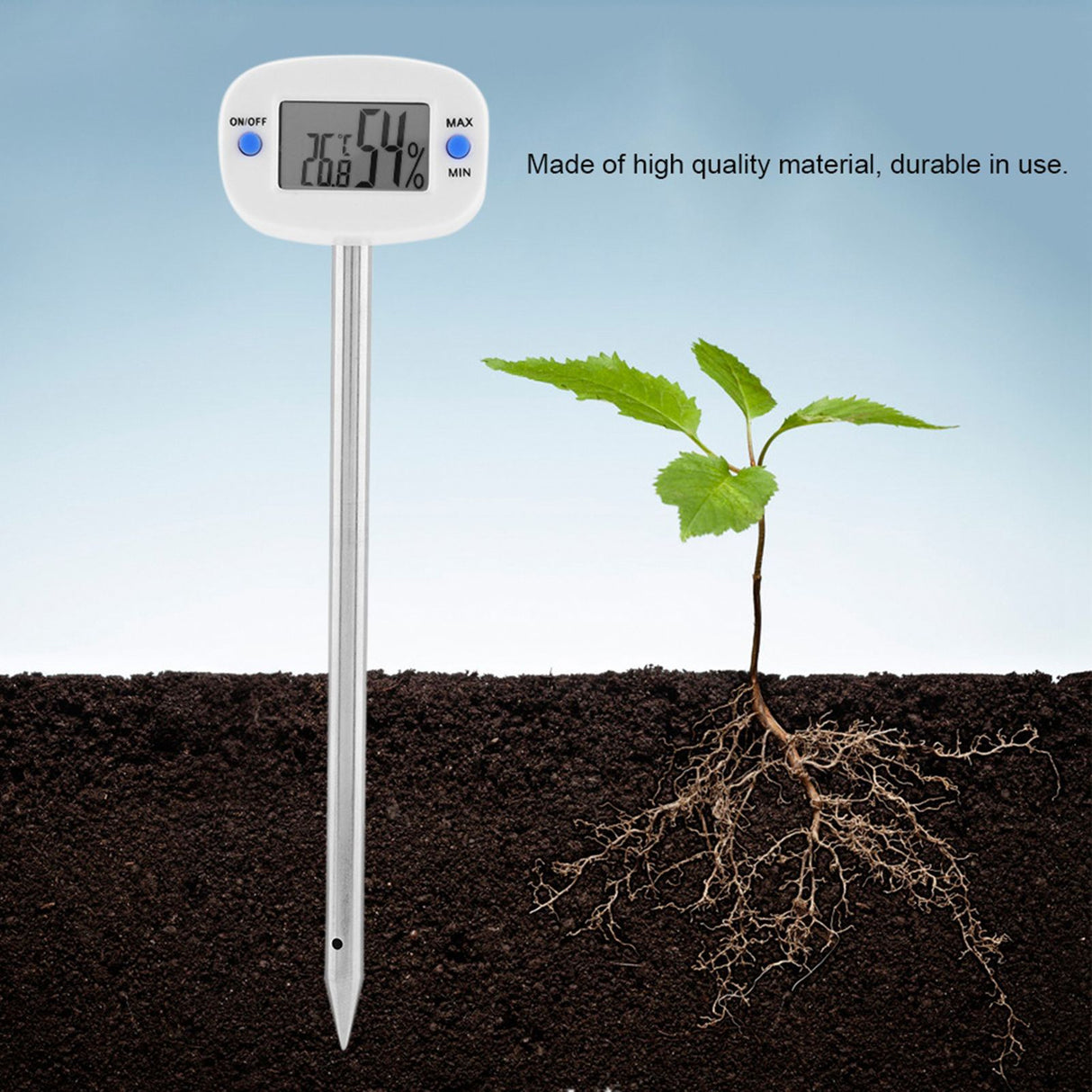 TA290 Digital Soil Hygrometer Moisture Meter Temperature Humidity Tester with Probe