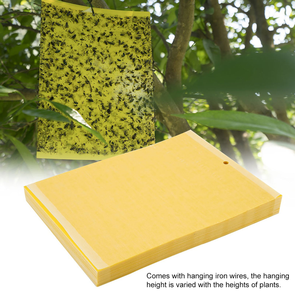 50Pcs Double sided Mosquito Glue Board Traps Pest Sticky Board Fly Insects Catcher Killer