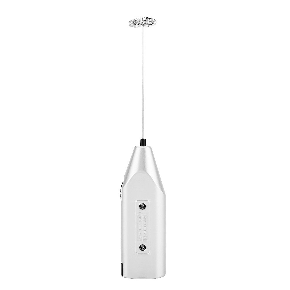 Handheld Milk Frother Electric Foam Maker for Coffee Lattes Eggs Drink Mixer(Silver)