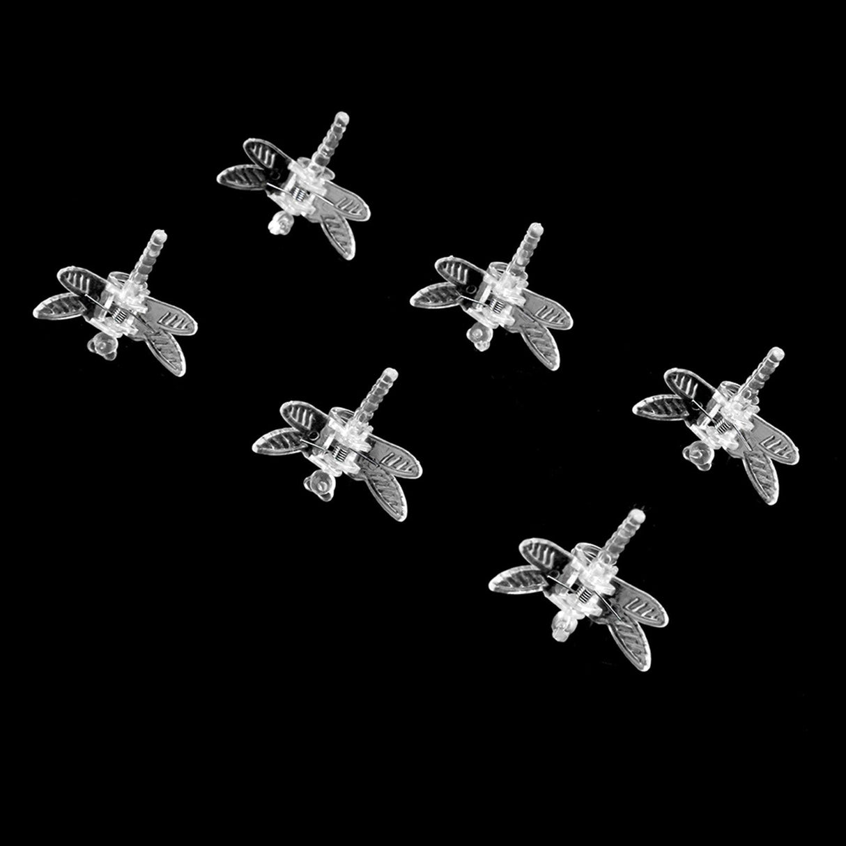100Pcs Garden Tools Stem Clips Grow Upright Orchid Plastic Mini Stalks Flower Transparent